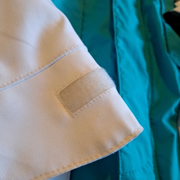 SMS men's size Large Aqua & white ski or snowboard jacket, Wind  & waterproof - Picture 14 of 16